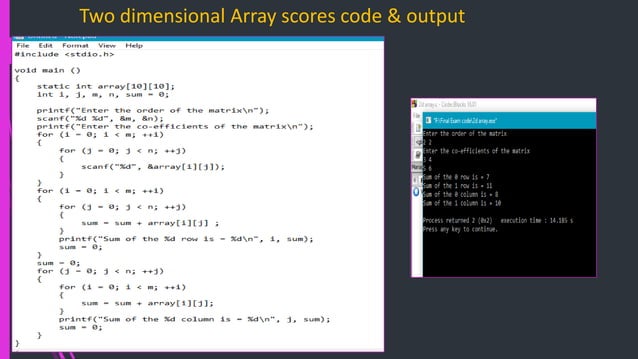 Presentation on array | PPTX