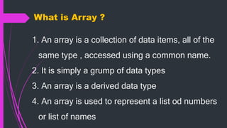 Presentation on array | PPT