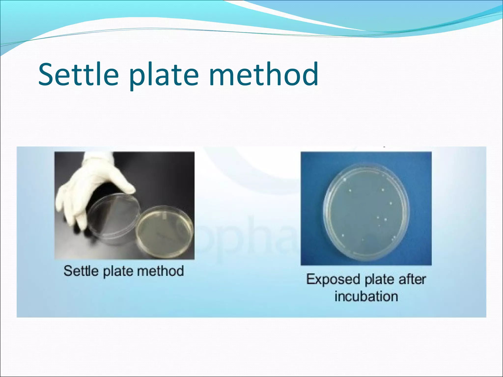 Settle plate method
 