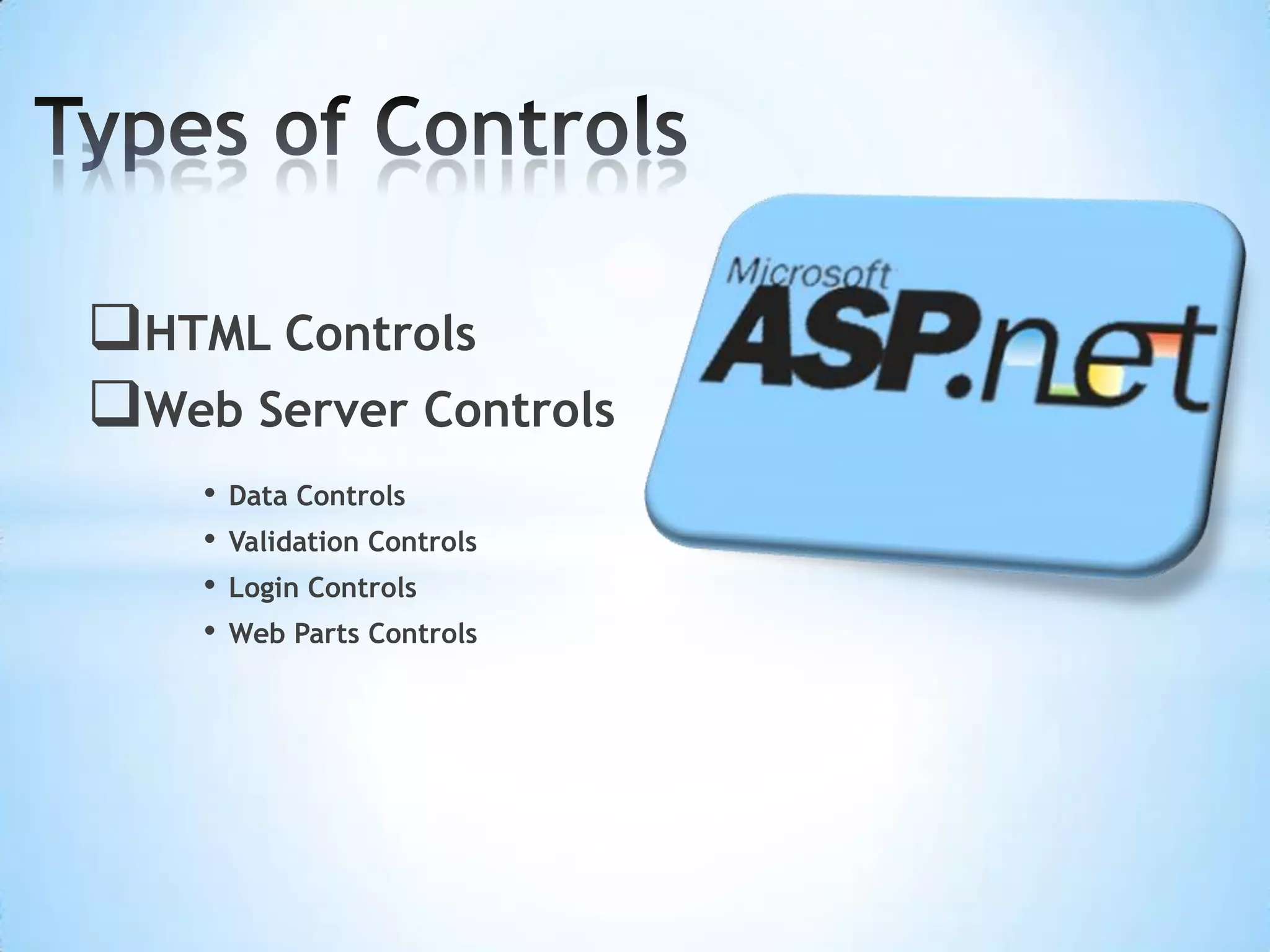 Presentation on asp.net controls | PPT