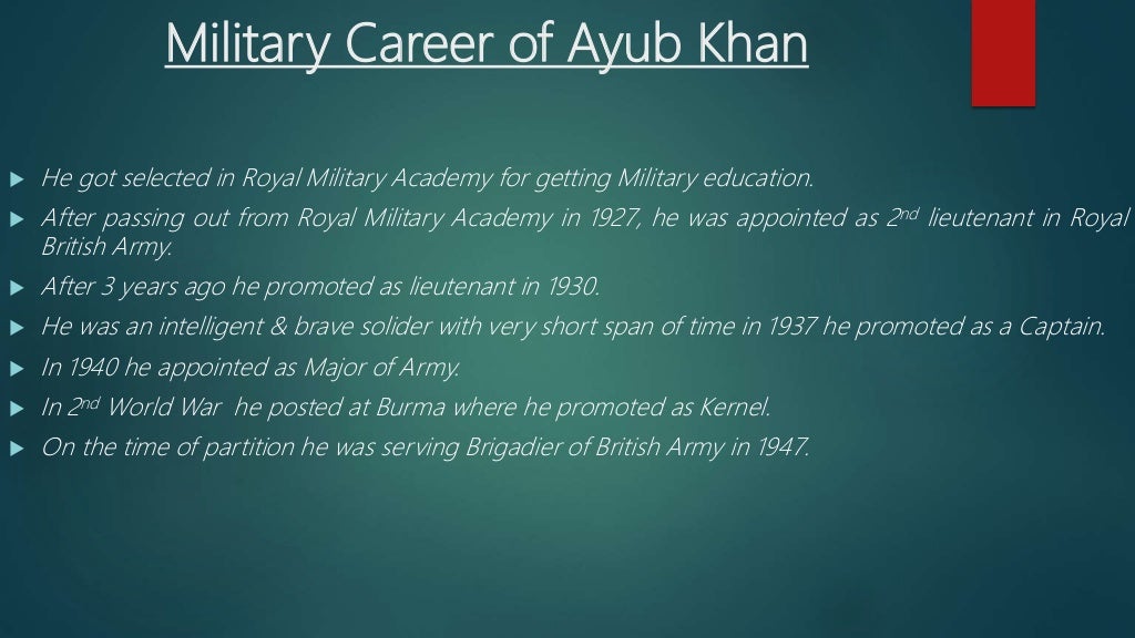Presentation on ayub khan era