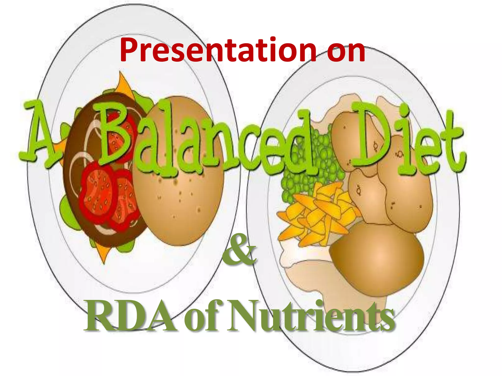 Presentation on
&
RDAof Nutrients
 