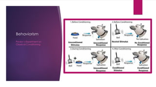 Behaviorism
Pavlov’s Experiment on
Classical Conditioning
 