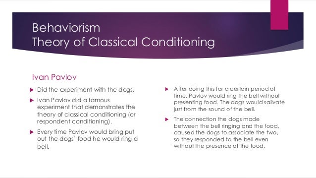 The pavlovian learning model