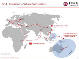 Pursuing Excellence
South
China
Sea
Belt and Road Action Plan
unveiled in March 2015 to
include South Pacific
5
The Silk Road Economic Belt
The Maritime Silk Road
Part 1 – Introduction to “Belt and Road” Initiatives
 