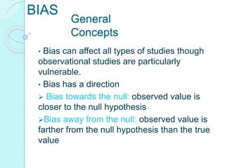 Presentation on bias and confouinding | PPTX
