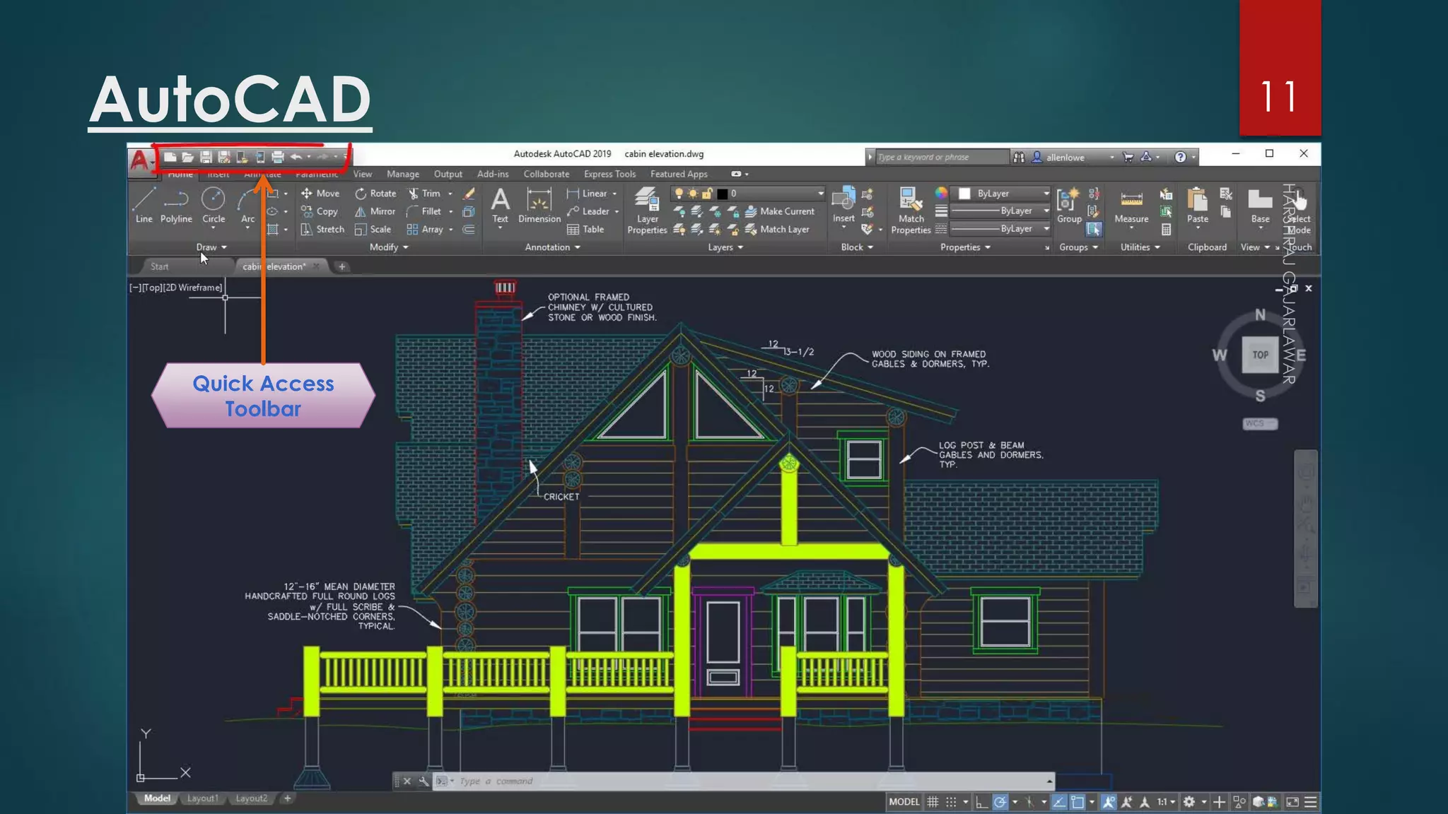 AutoCAD
Quick Access
Toolbar
11
 