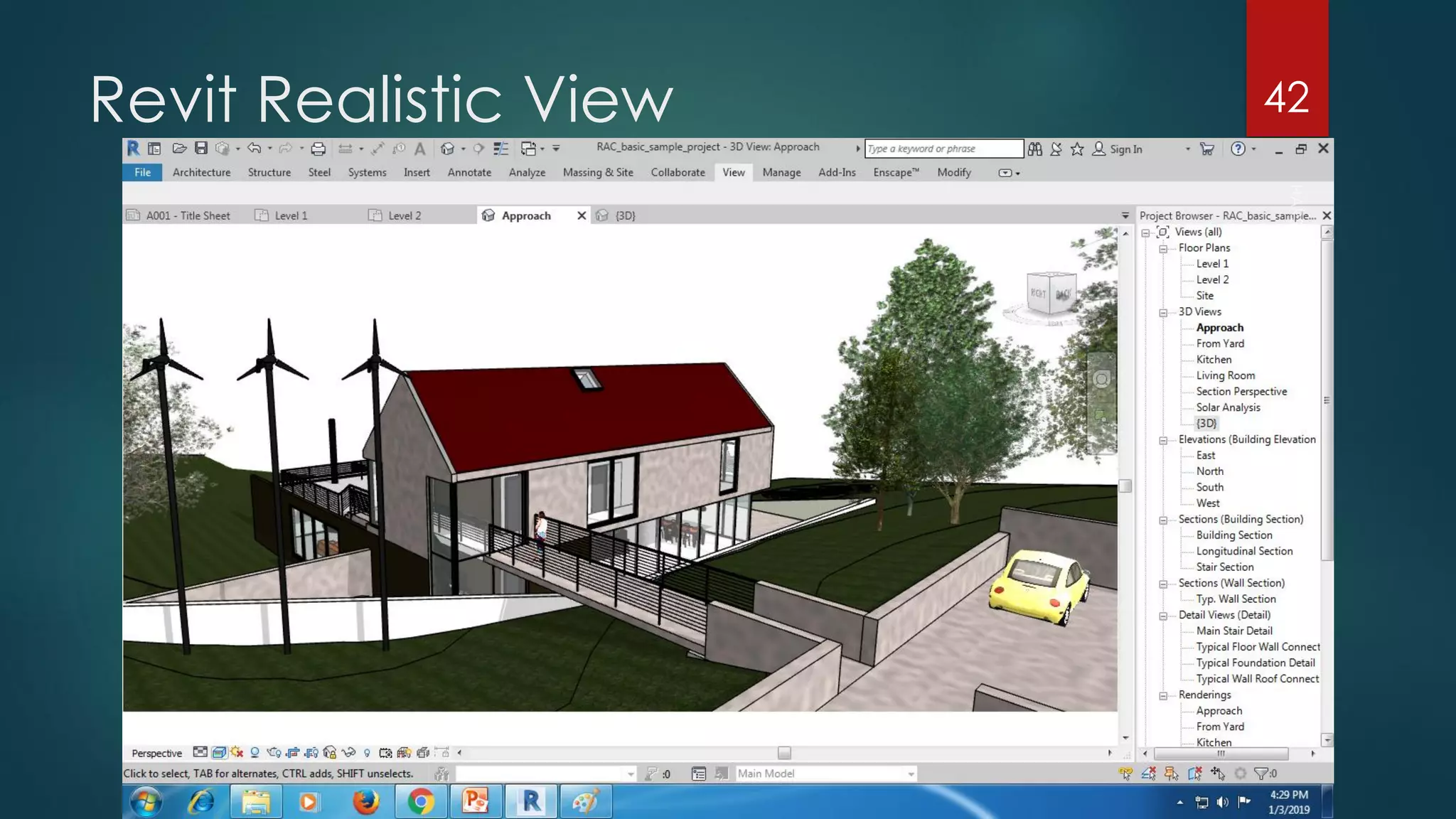 Revit Realistic View 42
 