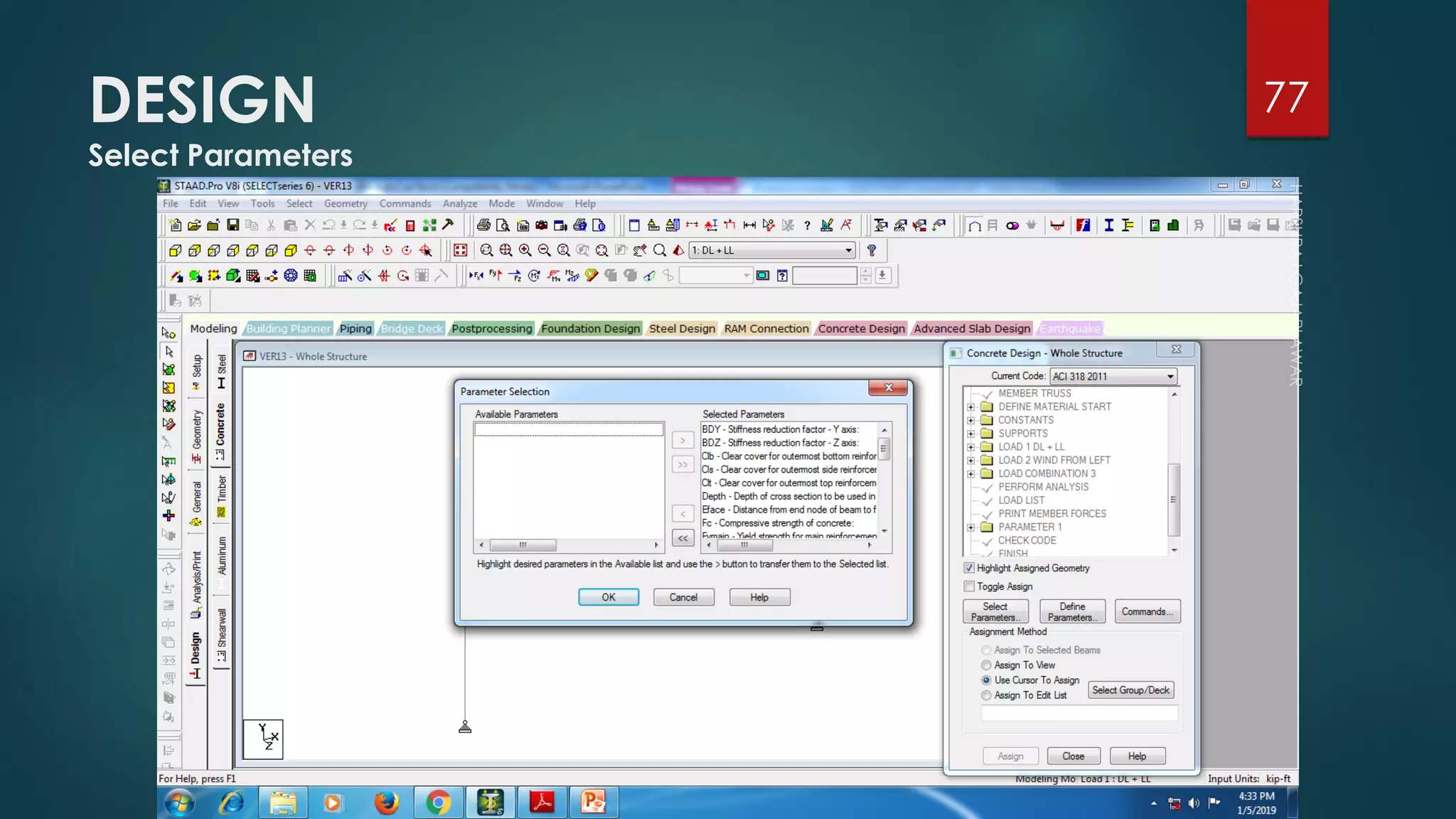 DESIGN
Select Parameters
77
 