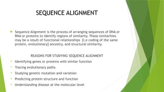PRESENTATION ON BTG 206 SEQUENCE ALIGNMENT | PPTX