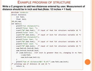 Presentation on c structures | PPTX | Programming Languages | Computing image.