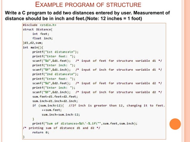 Presentation on c structures
