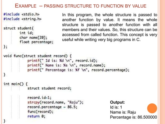 Presentation on c structures