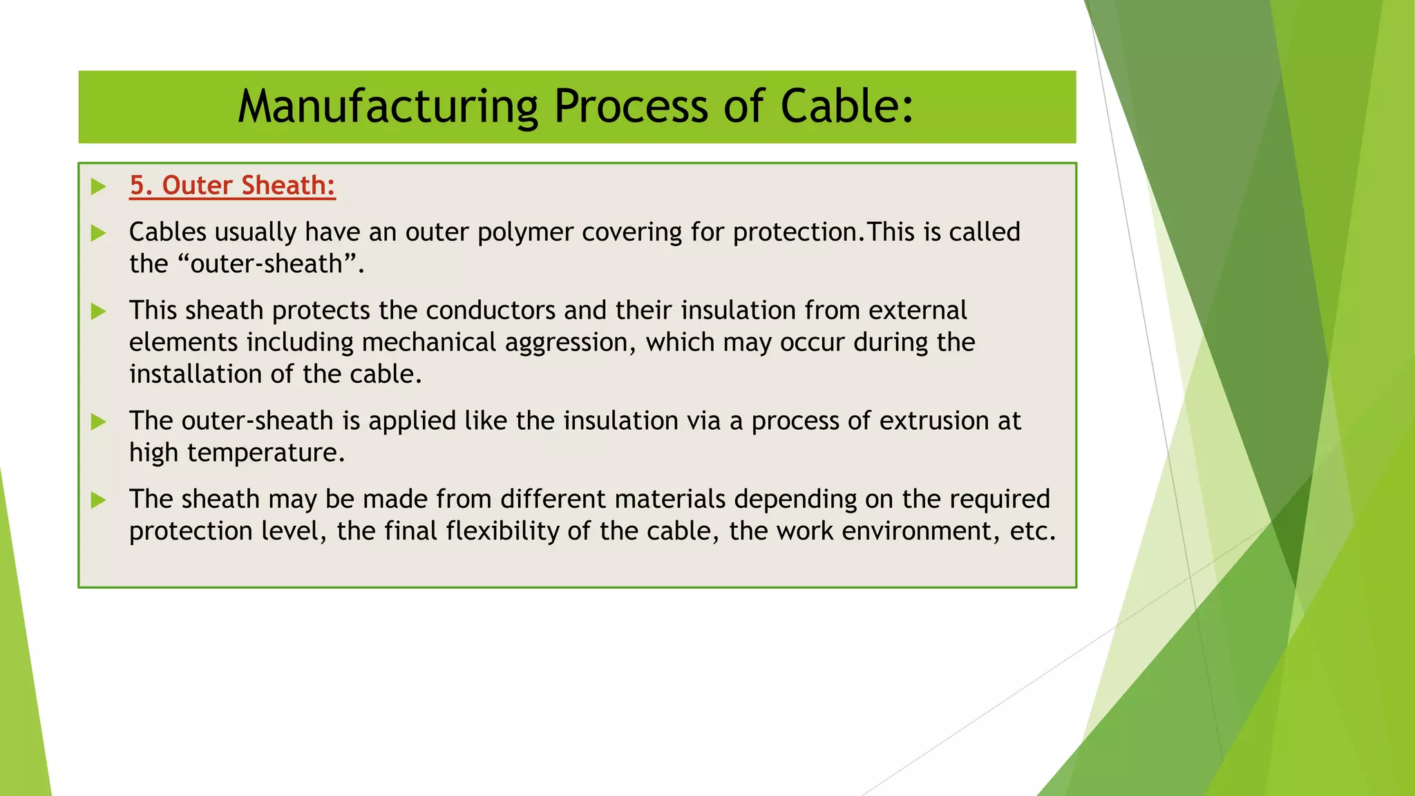 Presentation on cables | PPTX