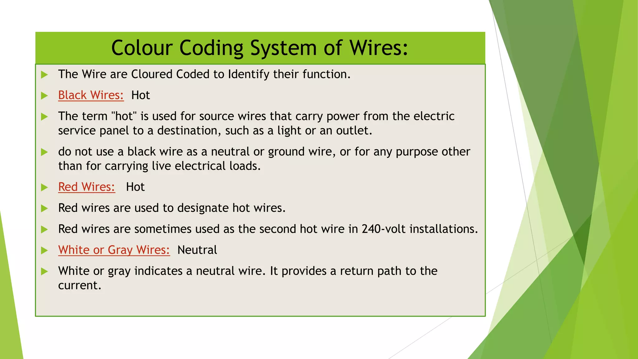 Useb Neutral Identification Presentation on cables | PPTX
