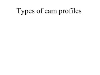 Types of cam profiles
 