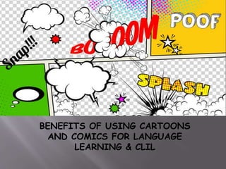 JIM DAVIS
 American cartoonist and illustrator
 Known for the popular
Garfield The Cat character.
CHARLES M. SCHULZ
 American cartoonist
 Best known for his comic
strip “Peanuts”
 Peanuts became the most
widely read comic strip
in the world.
 