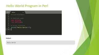 Presentation on CGI (PERL) | PPT