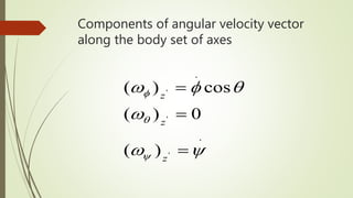 Presentation on components of angular velocity vector along the body ...