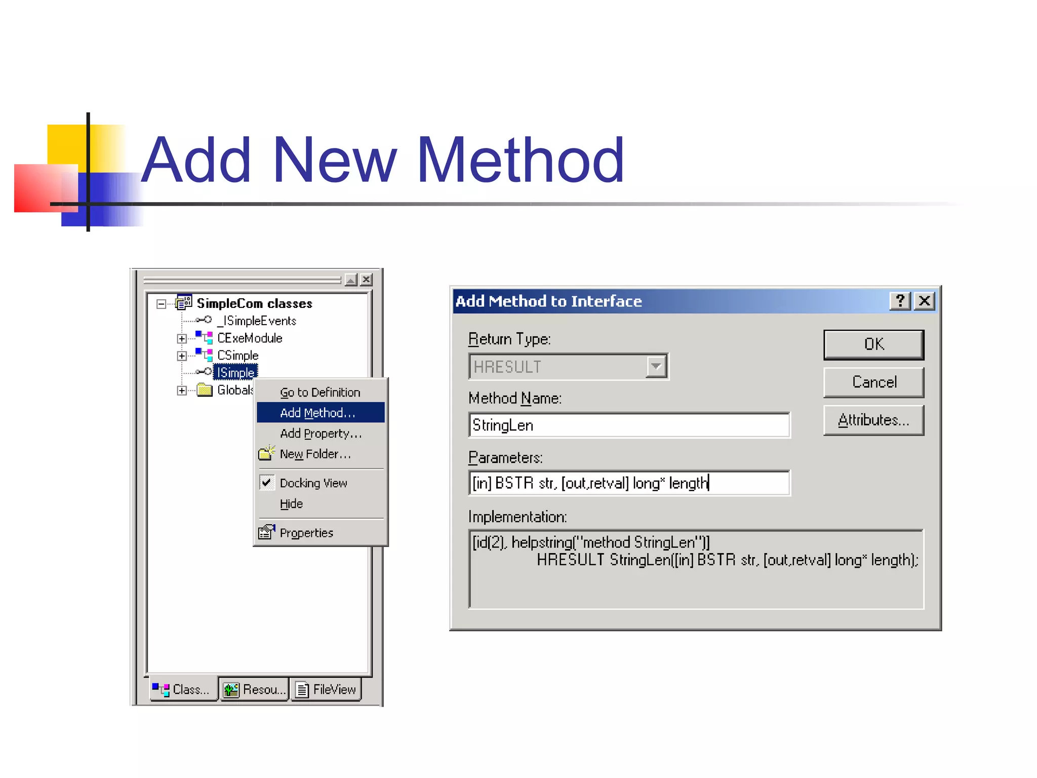 Add New Method
 