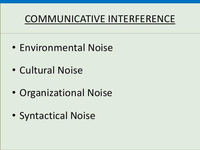 Presentation On Communication Noise