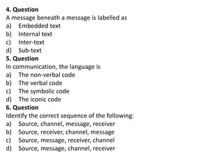 Intended Message UGC NET- Presentation on communication | PPTX