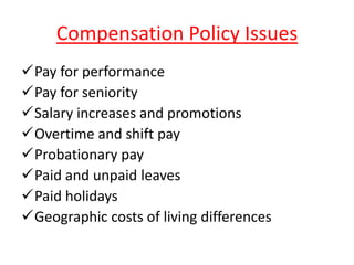 Compensation Issues Image Presentation on compensation | PPTX