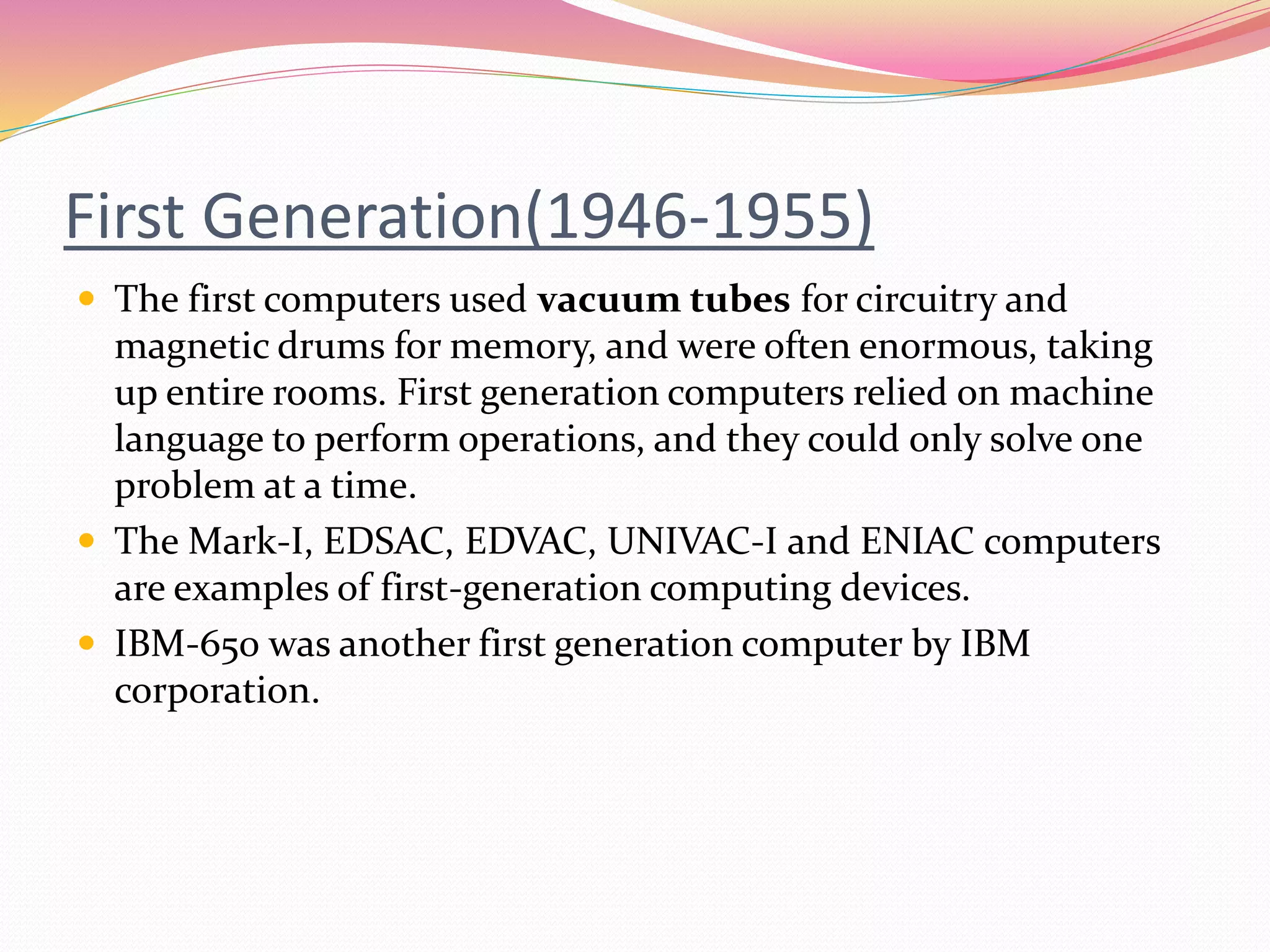 Presentation On Computer Generation Pptx
