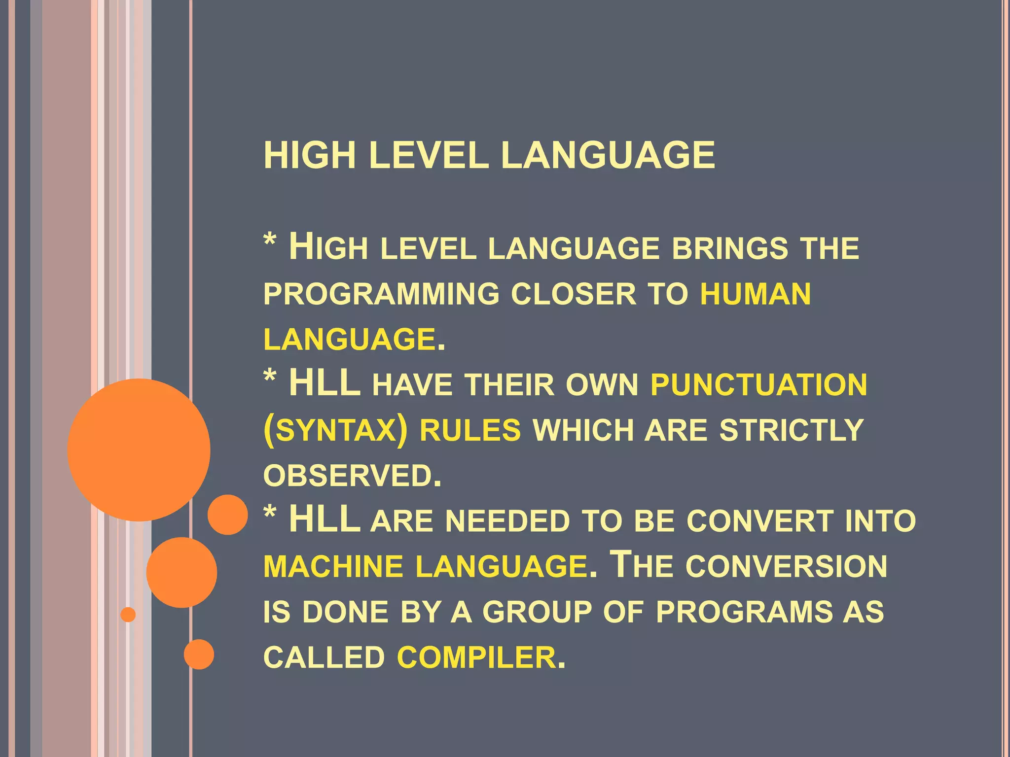 Presentation on computer language | PPTX | Programming Languages ...