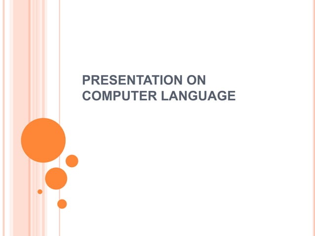 Presentation on computer language | PPTX | Programming Languages ...