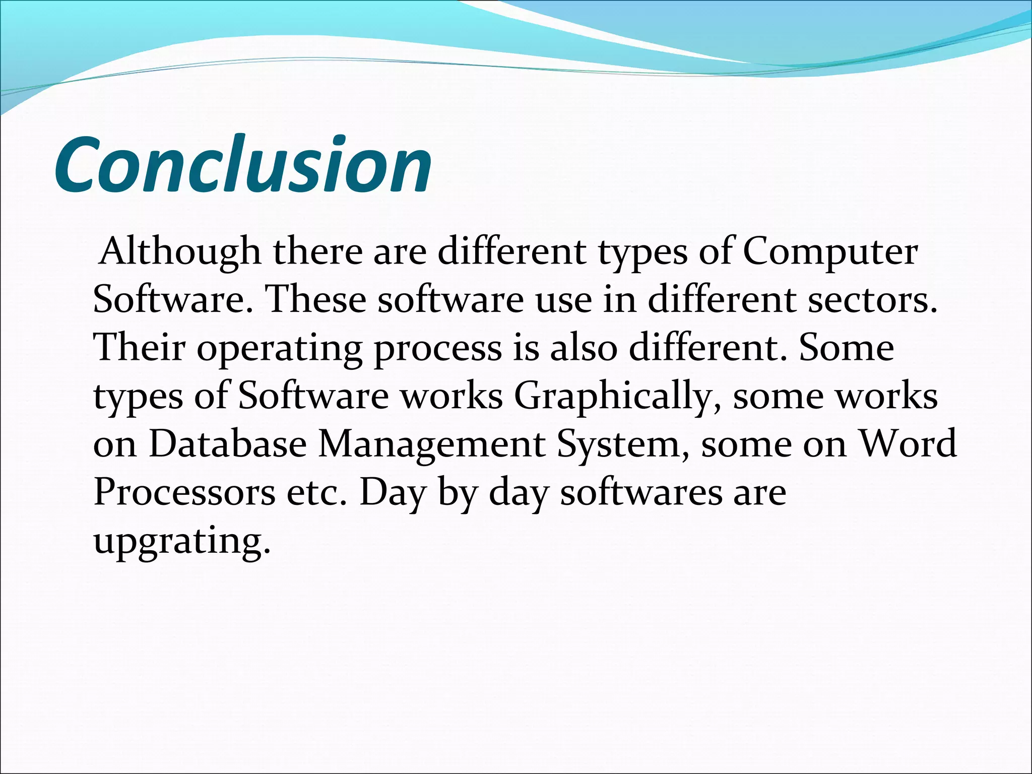 Presentation on computer software | PPT