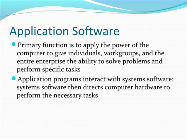 Presentation on computer software | PPT