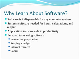Presentation on computer software | PPT