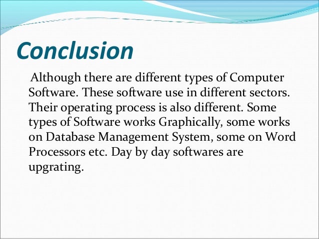 Presentation on computer software