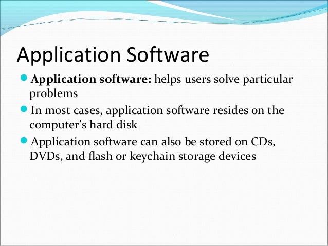 Presentation on computer software