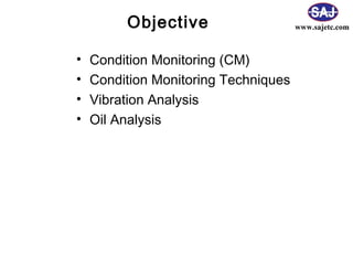 Presentation on condition monitoring iut | PPT