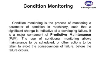 Presentation on condition monitoring iut | PPT