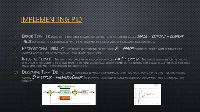 Presentation on control systems for line follower robot | PPT