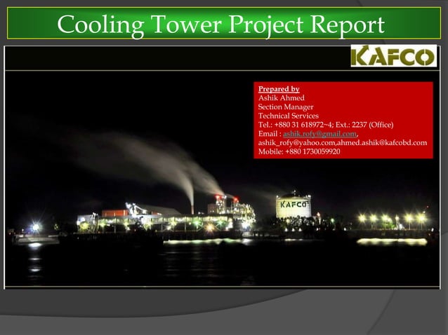 Presentation on cooling tower | PPT