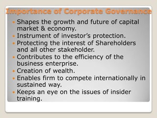 Board ResponsibilitiesMonitor and evaluate corporate performance.Monitor and evaluate corporate strategy.Determine executive compensation.Evaluate senior management performance.Communicate with share holders.Evaluate board performance.Manage Executive Director/CEO succession.