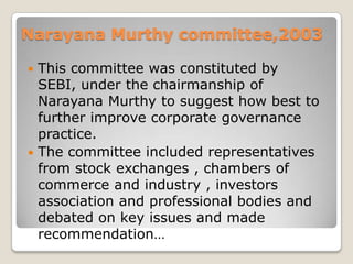 Regulatory and Voluntary Actions	According to OECD 1998, good corporate governance can best be achieve through a combination of regulatory and voluntary private action. On regulatory side they should focus on:Fairness