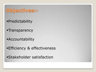 Objectives:-Predictability