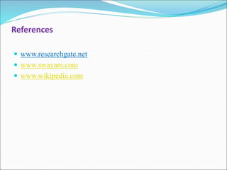 References
 www.researchgate.net
 www.swayam.com
 www.wikipedia.com
 