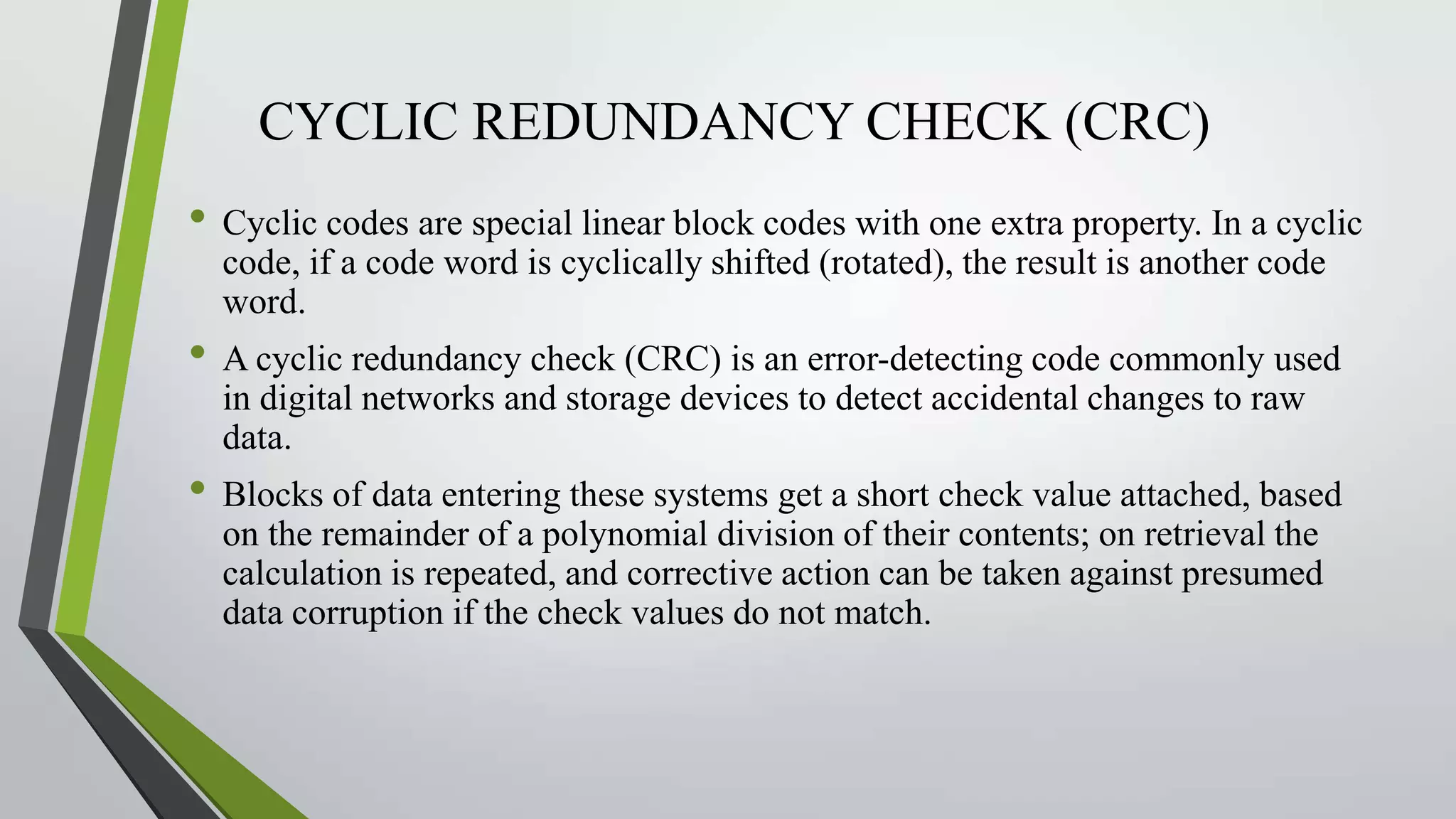 Presentation on cyclic redundancy check (crc) | PPT