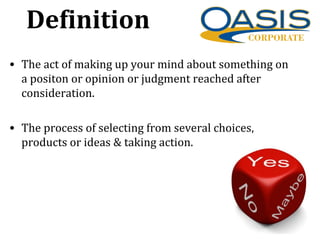 Making Definition Presentation on Decision Making | PPT