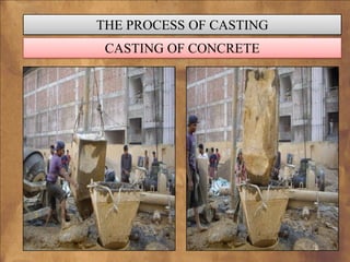THE PROCESS OF CASTING
CASTING OF CONCRETE

 