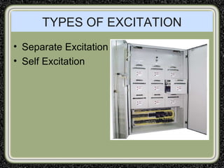 TYPES OF EXCITATION
• Separate Excitation
• Self Excitation
 