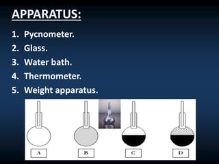 Pycnometer Test Presentation on Determination of Penetration & Specific Gravity Test of ...
