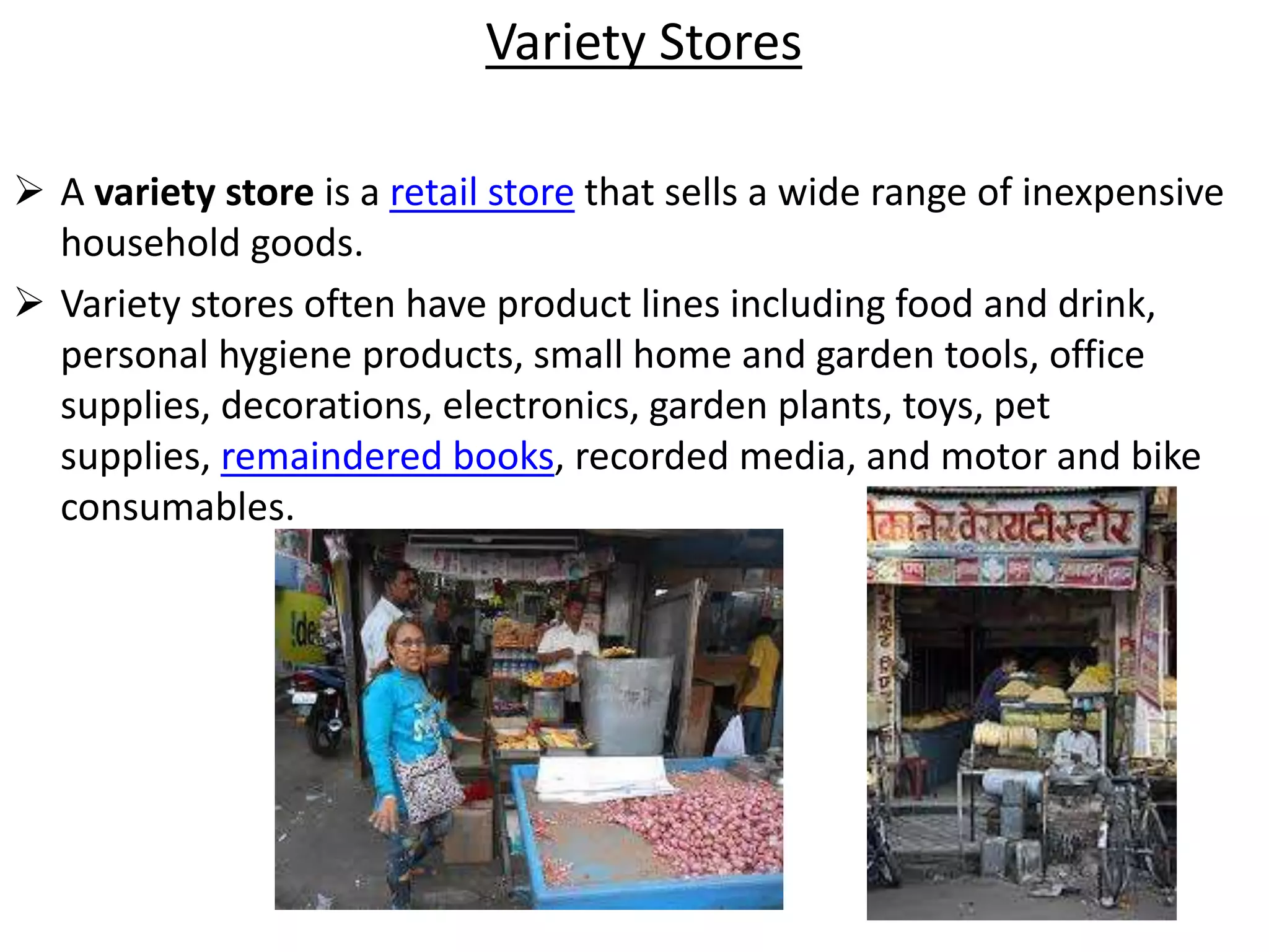 Presentation on different types of retailing formats PPT
