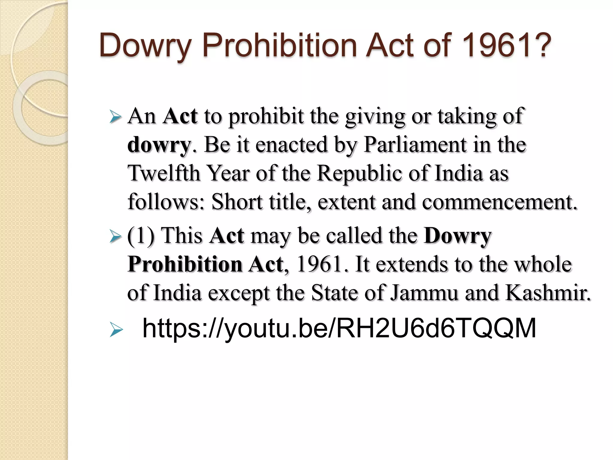 Presentation on dowry system PPT